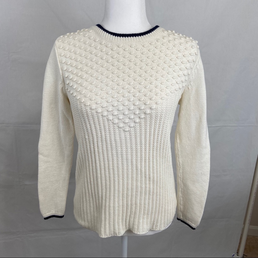 Talbots Petites White Knit Sweater Size Small